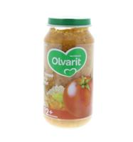 Olvarit 12+ Maanden Tomaat Kip Rijst 250g bij Jumbo - thumbnail