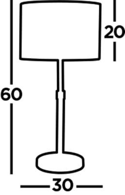 Searchlight SchemerlampTable met chrome kap - EU3877BK