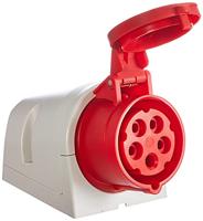 Kopp CEE wandcontactdoos IP44 5P 16A 400V rood - thumbnail
