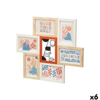 Fotolijsten Gift Decor Multicolour Metaal Hout MDF (6 Stuks) - thumbnail