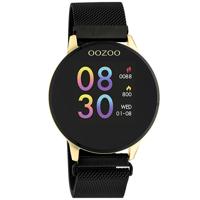 OOZOO Smartwatch Mesh Zwart/Goud | Q00122 - thumbnail