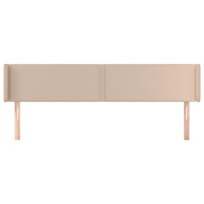 Hoofdbord met randen 183x16x78/88 cm kunstleer cappuccinokleur - thumbnail