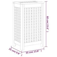 VidaXL Wasmand 35x25x60 cm massief teakhout - thumbnail