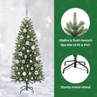VidaXL Kunstkerstboom met 150 led met standaard groen 120 cm pe en pvc - thumbnail