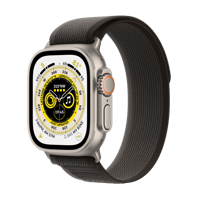 Refurbished Apple Watch Ultra 49mm Trail band Trail Zwart Grijs Gebruikt - thumbnail