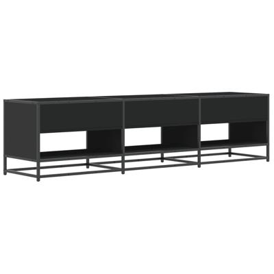 Tv-meubel 180x40x46 cm bewerkt hout zwart - thumbnail