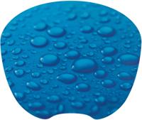 Q-CONNECT Muismat antislip regendruppels blauw - thumbnail