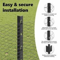 VidaXL Hek met paal grijs 1,5 x 25 m staal - thumbnail