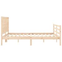 Bedframe met hoofdbord massief hout - thumbnail