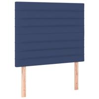 Boxspring met matras stof blauw 140x200 cm - thumbnail