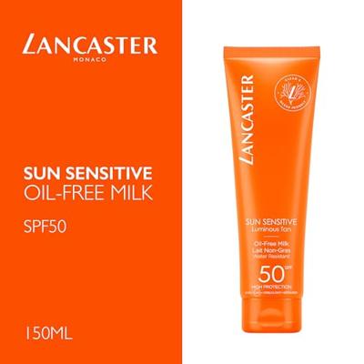 Lancaster Sun Sensitive Oil-Free Milk SPF50 150ml Zonbescherming