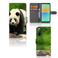 Sony Xperia 10 IV | Telefoonhoesje | Met pasjeshouder | Panda - thumbnail