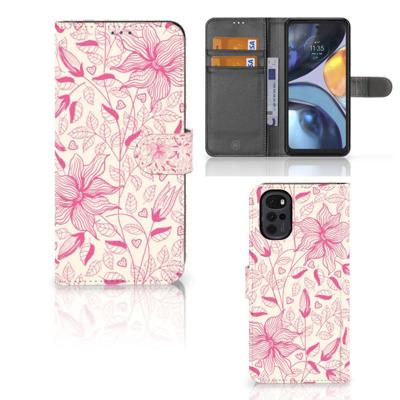 Motorola Moto G22 Hoesje Pink Flowers Motorola Moto G22 Hoesje Pink Flowers