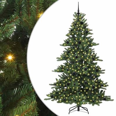 VidaXL Kunstmatige inklapbare kerstboom groen 210 cm pvc en staal
