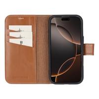 NorthLife iPhone 16 Pro - Leren Afneembare 2-in-1 bookcase telefoonhoes - Cognac - thumbnail