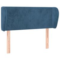 Hoofdbord met randen 103x23x78/88 cm fluweel donkerblauw - thumbnail