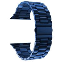 Stalen schakelband - Donkerblauw - Geschikt voor Apple watch 38mm / 40mm / 41mm / 42mm - thumbnail