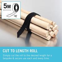 Kabelbinders Velcro one-wrap Zwart 10 mm x 5 m - thumbnail