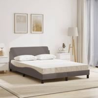 Bed met matras stof taupe 140x200 cm - thumbnail