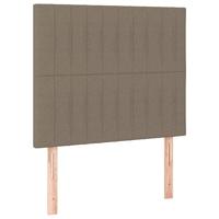 Boxspring met matras stof taupe 80x200 cm - thumbnail