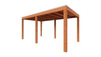 Trendhout Overkapping Palermo 490x310 cm- Plat dak- Hout- Trendhout - thumbnail