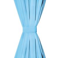 VidaXL Micro-satijnen gordijnen met lussen 140x225 cm turquoise 2 st - thumbnail