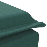 Massage chaise longue met bolster fluweel donkergroen - thumbnail