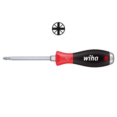 Wiha Kreuzschl.-Schraubendreher StK PZ Gr.1x 80mm 6k-K SoftFinish 03245 Werkplaats Kruiskop schroevendraaier PZ 1 Koplengte: 80 mm DIN ISO 8764