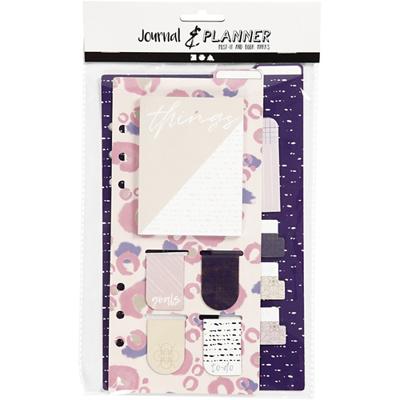 Creativ Company Post-it en boekenlegger set, afm 10,3x22 + 13,8x22 cm, goud, paars, roze, 2 vel/ 1 doos - thumbnail