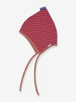 Puntige kindermuts POIJU FINKID, van gestreepte jersey framboos - thumbnail