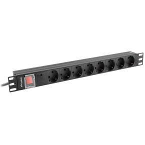 Lanberg PDU-08F-0200-BK energiedistributie 8 AC-uitgang(en) 1U Zwart Lanberg PDU-08F-0200-BK energiedistributie 8 AC-uitgang(en) 1U Zwart