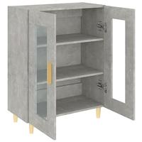 Dressoir 69,5x34x90 cm bewerkt hout betongrijs - thumbnail