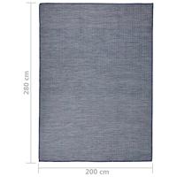 Buitenkleed platgeweven 200x280 cm blauw - thumbnail