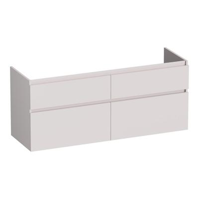 Brauer Delight - Onderkast - 120 cm - met 4 Softclose Lades Greeploos en 2 Sifon Uitsparingen - Mat Zand