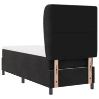 Boxspring bed met matras Zwart 80 x 200 cm Fluweel - thumbnail