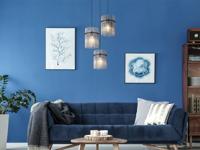 Globo Zwarte hanglampGorley met smoke glas rond Ø 47cm - 15698-3HR - thumbnail