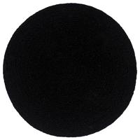 VidaXL Placemats 4 st rond 38 cm katoen effen zwart - thumbnail