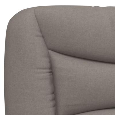 Bed met matras stof taupe 100x200 cm