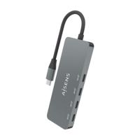 AISENS HUB USB 3.2 GEN2 10G USB-C/M-4XUSB-C/H 15CM GRAU - thumbnail