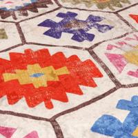 VidaXL Vloerkleed wasbaar anti-slip 160x230 cm meerkleurig - thumbnail