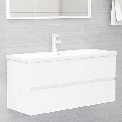 VidaXL Wastafelkast 100x38,5x45 cm bewerkt hout wit VidaXL Wastafelkast 100x38,5x45 cm bewerkt hout wit