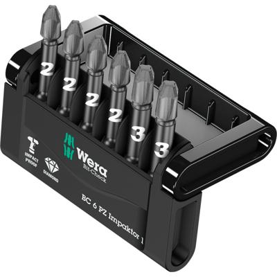 Wera Mini-Check Impaktor 3 05057692001 Bitset 6-delig Kruiskop Pozidriv Impactor technologie Wera Mini-Check Impaktor 3 05057692001 Bitset 6-delig Kruiskop Pozidriv Impactor technologie