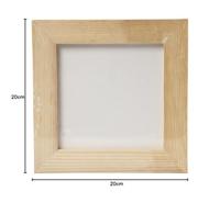 Creativ Company Canvas paneel met lijst, afm 15x15x0,3 cm, wit, 1 stuk - thumbnail