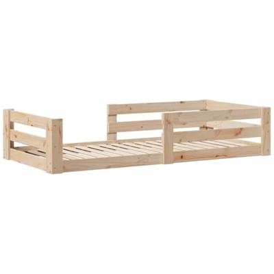 Bedframe zonder matras massief grenenhout 75x190 cm