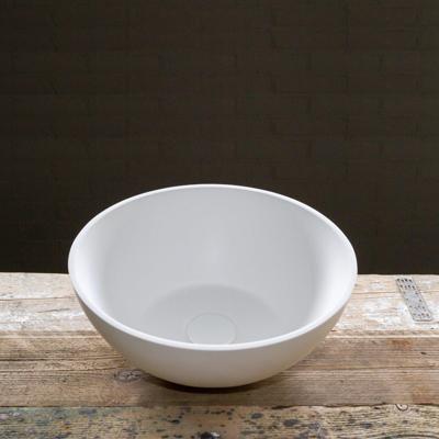 Crosstone by Arcqua Loeffi Waskom 38x38cm rond Solid Surface Mat Wit CTS2102 Crosstone by Arcqua Loeffi Waskom 38x38cm rond Solid Surface Mat Wit CTS2102