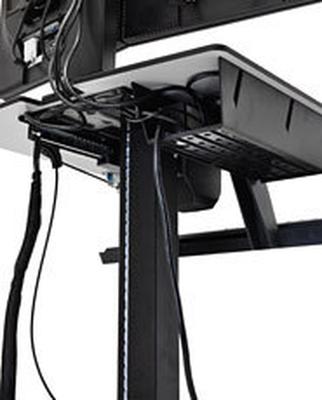 Ergotron WorkFit-C TV-wagen Aantal monteerbare displays: 2 Display(s) 25,4 cm (10) - 61 cm (24) Zwart, Grijs In hoogte verstelbaar, Toetsenbordhouder,