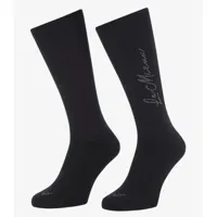 LeMieux Competition Sparkle socks zwart maat:m - thumbnail