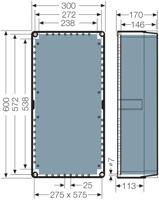 Hensel Mi 0401 Schakelkast (leeg) 600 x 300 x 170 PC Grijs-wit (RAL 7035) 1 stuk(s) - thumbnail