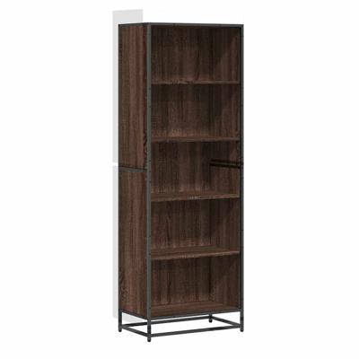 Boekenkast 60x35x170,5 cm bewerkt hout bruin eikenkleurig