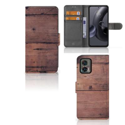 Motorola Edge 30 Neo | Book Style Case | Old Wood